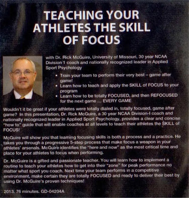 (Rental)-Teaching Your Athletes The Skill Of Focus (mcguire) Rick McGuire